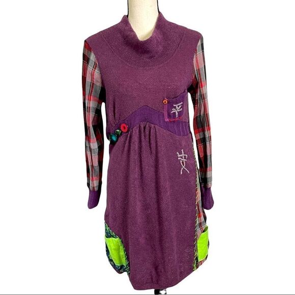 Bohemian Style “mixed” texture sweater dress - Picture 1 of 11